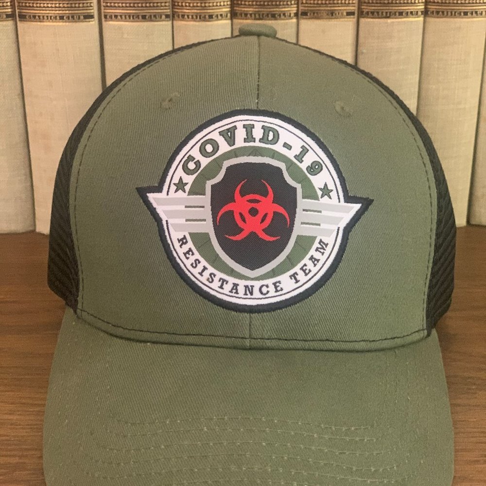 Trucker Hat Green COVID-19 Resistance Team